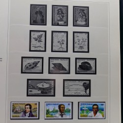 Collection timbres de Polynésie Française 1958-2024 neufs en 4 albums.