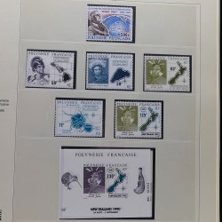 Collection timbres de Polynésie Française 1958-2024 neufs en 4 albums.