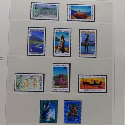 Collection timbres de Polynésie Française 1958-2024 neufs en 4 albums.