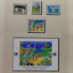 Collection timbres de Polynésie Française 1958-2024 neufs en 4 albums.