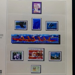 Collection timbres de Polynésie Française 1958-2024 neufs en 4 albums.