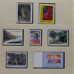 Collection timbres de Polynésie Française 1958-2024 neufs en 4 albums.