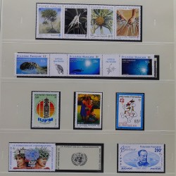 Collection timbres de Polynésie Française 1958-2024 neufs en 4 albums.