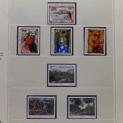 Collection timbres de Polynésie Française 1958-2024 neufs en 4 albums.