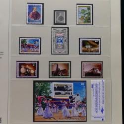 Collection timbres de Polynésie Française 1958-2024 neufs en 4 albums.