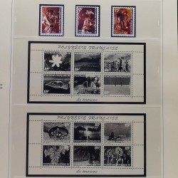 Collection timbres de Polynésie Française 1958-2024 neufs en 4 albums.
