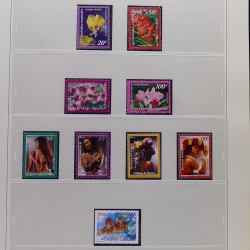 Collection timbres de Polynésie Française 1958-2024 neufs en 4 albums.