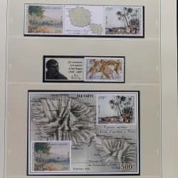 Collection timbres de Polynésie Française 1958-2024 neufs en 4 albums.