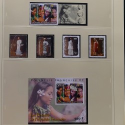 Collection timbres de Polynésie Française 1958-2024 neufs en 4 albums.