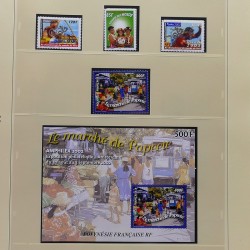 Collection timbres de Polynésie Française 1958-2024 neufs en 4 albums.