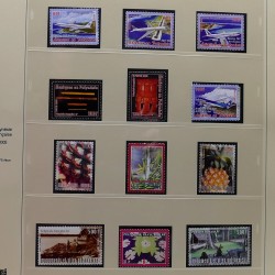 Collection timbres de Polynésie Française 1958-2024 neufs en 4 albums.