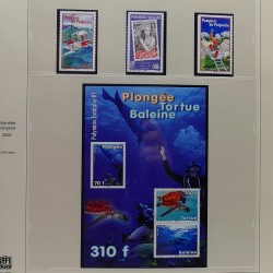 Collection timbres de Polynésie Française 1958-2024 neufs en 4 albums.