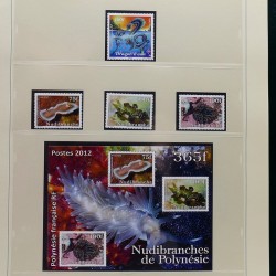 Collection timbres de Polynésie Française 1958-2024 neufs en 4 albums.