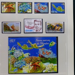 Collection timbres de Polynésie Française 1958-2024 neufs en 4 albums.