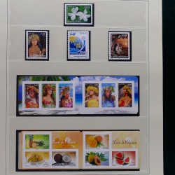 Collection timbres de Polynésie Française 1958-2024 neufs en 4 albums.