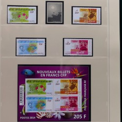 Collection timbres de Polynésie Française 1958-2024 neufs en 4 albums.