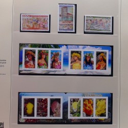 Collection timbres de Polynésie Française 1958-2024 neufs en 4 albums.