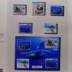 Collection timbres de Polynésie Française 1958-2024 neufs en 4 albums.