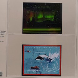 Collection timbres T.A.A.F. 2015-2025 neufs en deux albums.
