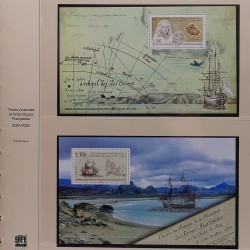 Collection timbres T.A.A.F. 2015-2025 neufs en deux albums.