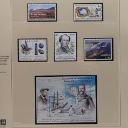 Collection timbres T.A.A.F. 2015-2025 neufs en deux albums.