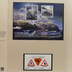 Collection timbres T.A.A.F. 2015-2025 neufs en deux albums.