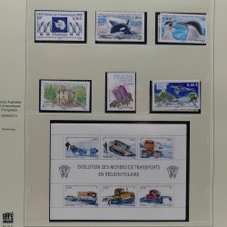 Collection timbres T.A.A.F. 2001-2014 neufs en un album.