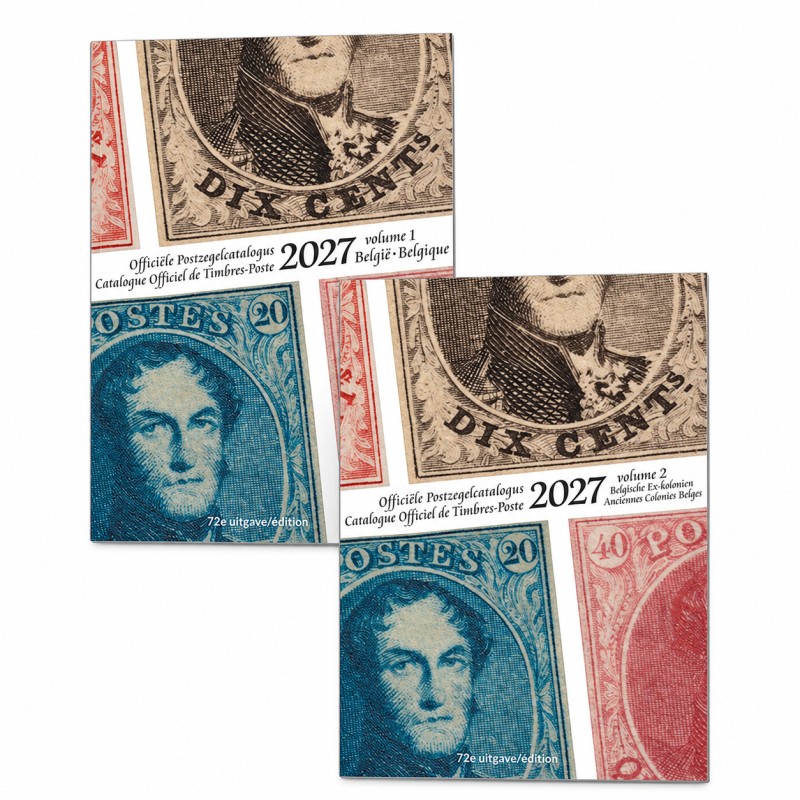 COB Catalogue de cotation timbres Belgique et colonies 2027 en 2 volumes.