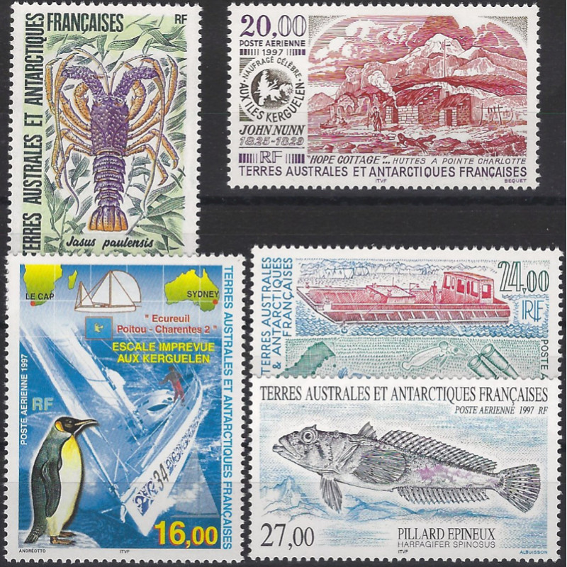 T.A.A.F. timbres poste aérienne N°141-145 neufs**.