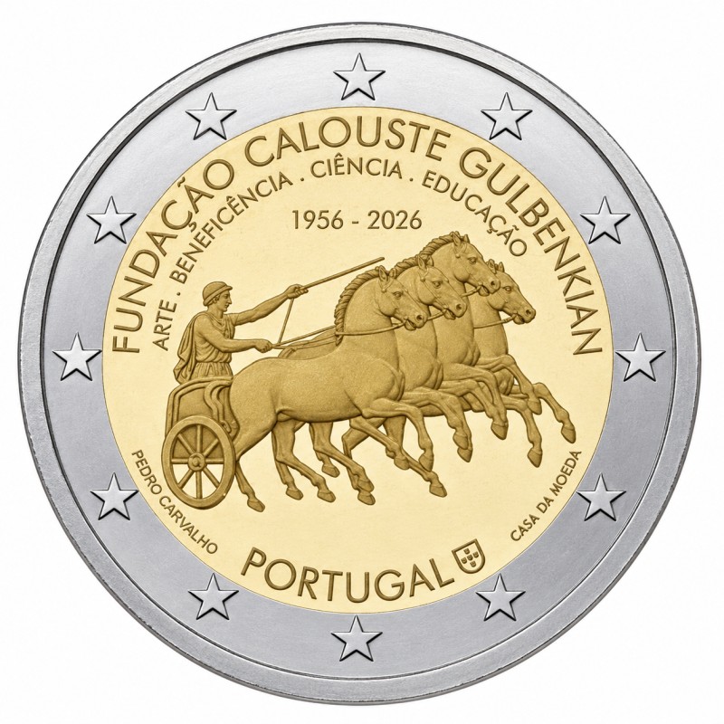 2 euros commémorative Portugal 2026 - Calouste Gulbenkian.