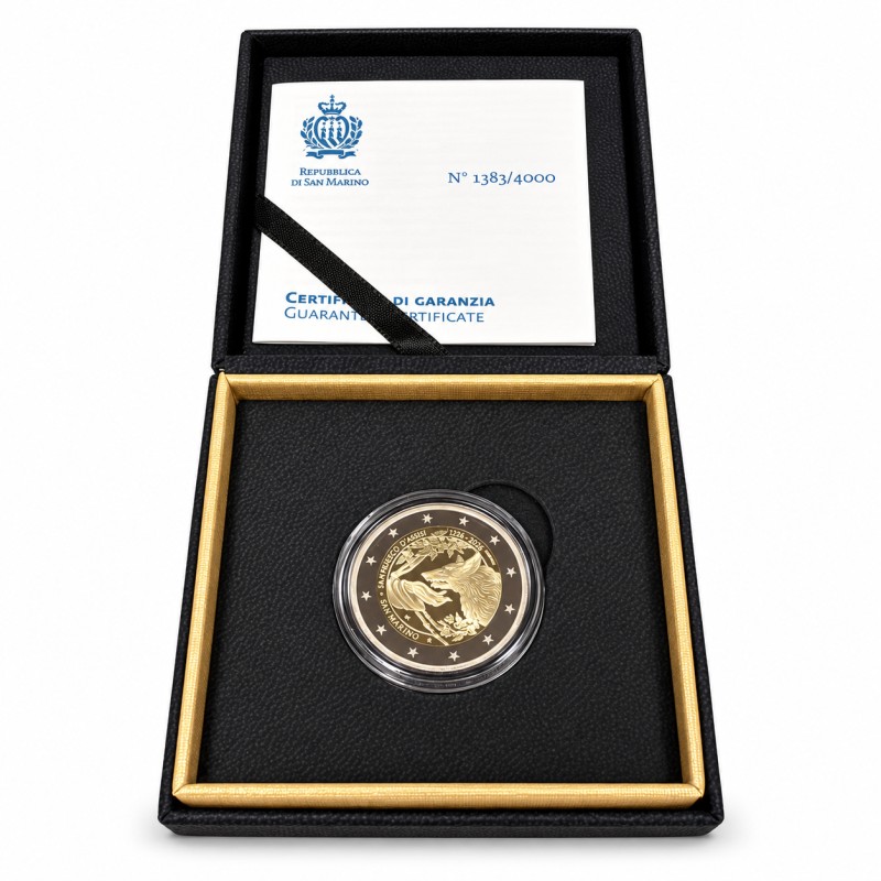 2 euros commémorative Saint Marin 2026 - Saint François d’Assise en coffret BE.