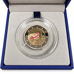 2 euros commémorative France 2017 - Ruban rose en coffret BE.