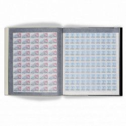 Cahier pour 24 feuilles entières de timbres 250 x 300 mm.