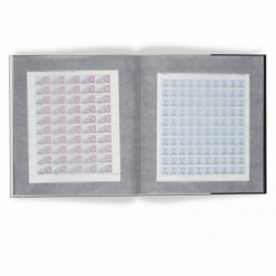 Cahier pour 24 feuilles entières de timbres 340 x 370 mm.