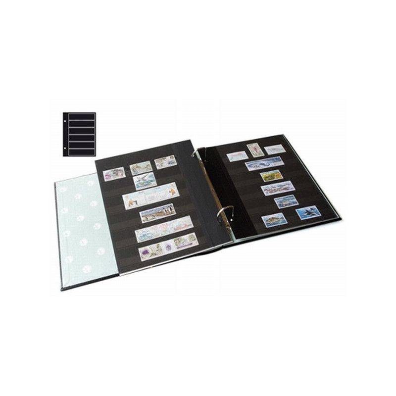 Recharges Futura Yvert à 6 bandes noires pour timbres-poste. (C80)