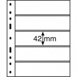 Recharges transparentes Optima à 5 bandes pour timbres-poste.