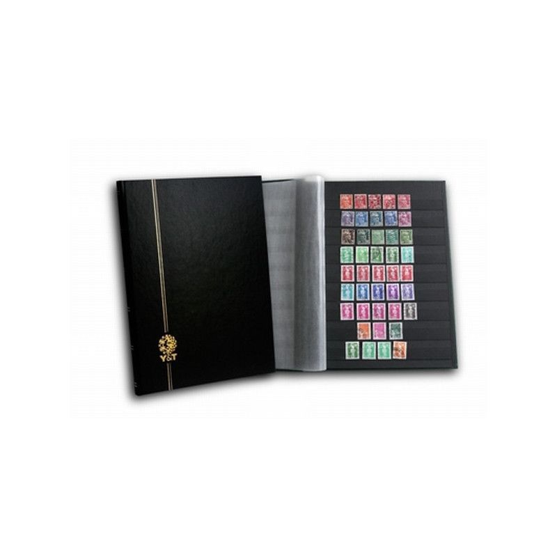 Classeur Perfecta grand modèle 64 pages noires pour timbres-poste.