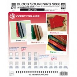 Jeux SC France blocs souvenirs 2006 avec pochettes de protection.