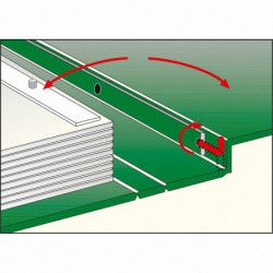 Reliure à barre rotative Perfect DP Leuchtturm avec étui de protection.