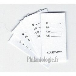 Classyvert, fiches de classement philatélique, par 1000.