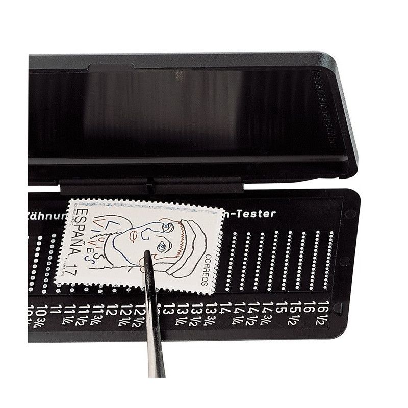 Odontomètre de précision Phila-Combi-Box pour timbres-poste.