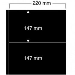 Feuilles noires compact A4 Safe à 2 bandes pour blocs-feuillets.