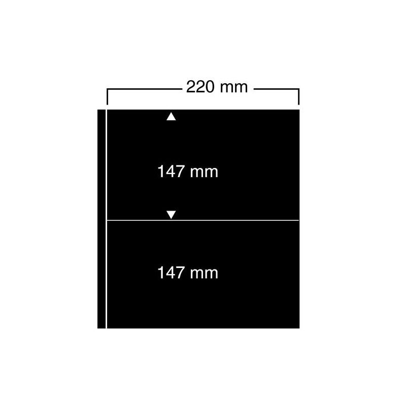 Feuilles noires compact A4 Safe à 2 bandes pour blocs-feuillets.