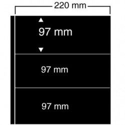 Feuilles noires compact A4 Safe à 3 bandes pour carnets.