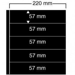 Feuilles noires compact A4 Safe à 5 bandes pour timbres-poste.