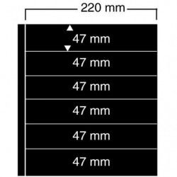 Feuilles noires compact A4 Safe à 6 bandes pour timbres-poste.