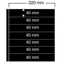 Feuilles noires compact A4 Safe à 7 bandes pour timbres-poste.