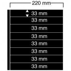 Feuilles noires compact A4 Safe à 8 bandes pour timbres-poste.