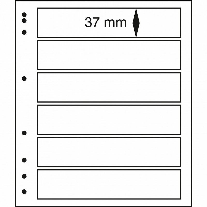 Feuilles neutres Moc à 6 bandes pour timbres-poste.