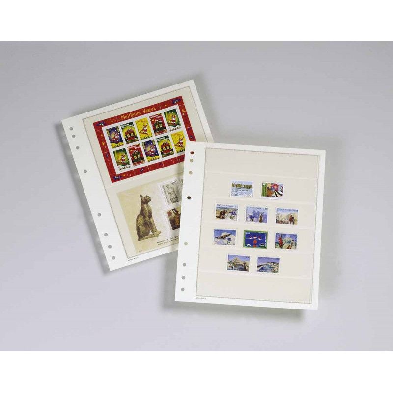 Feuilles mobiles Moc à 2 bandes pour blocs, carnet de timbres.